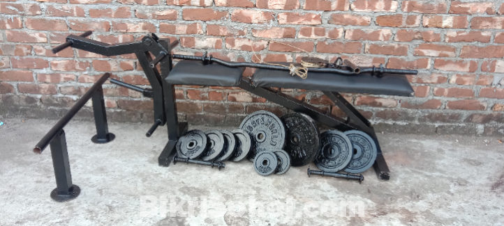 Gym Equipment for Sale: Leg Machine, Dumbbells,Cross Machine